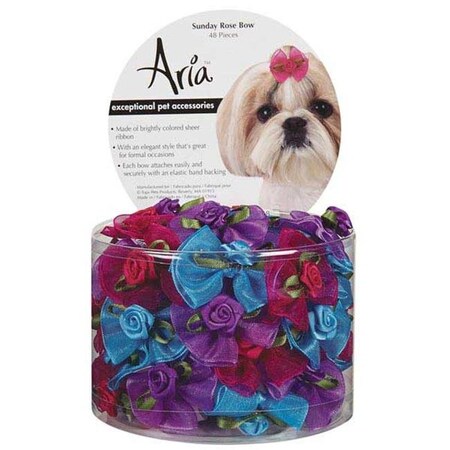 Aria DT1108 48 Aria Sunday Rose Bow Canister 48 Pcs